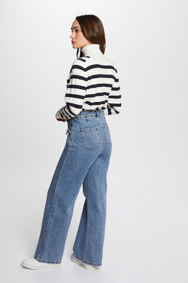 Cortefiel neck turtleneck striped Printed blue