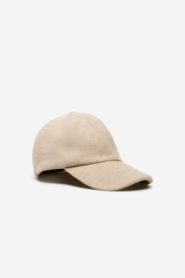 Cortefiel Soft fabric cap Beige