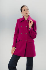Dolores Promesas Ana double-breasted women's coat Fuchsia