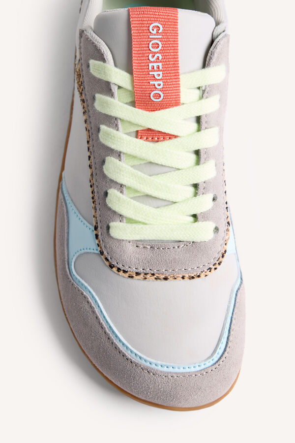 Gioseppo Chinelos de quarto em pele com estampado animal Cinzento