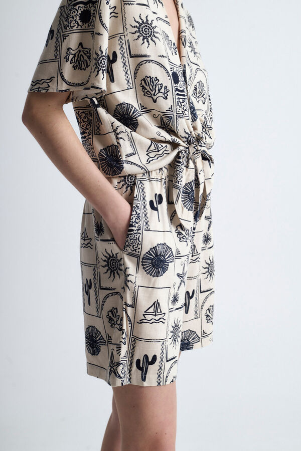Object Shorts estampado Cinzento