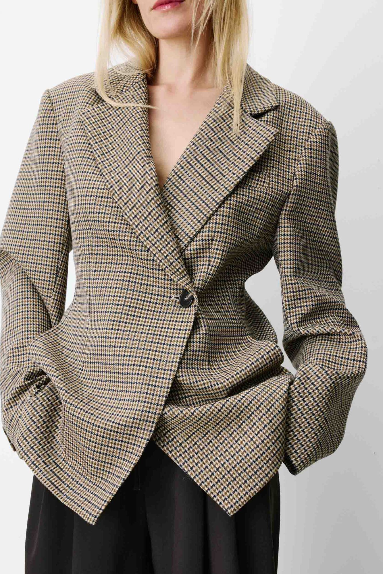 Grace & Mila Casaco pied-de-poule Almond