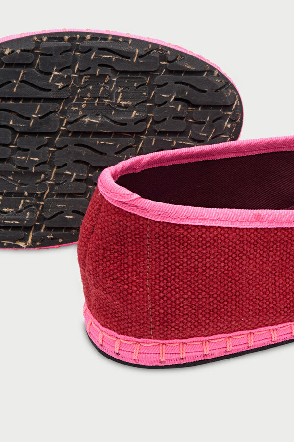 Flabelus Slipper de lino Vermelho