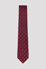 Cortefiel NATURAL silk tie Maroon