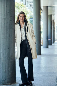 Cortefiel Trench coat with vest Ivory