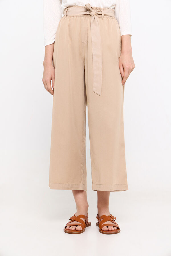 Cortefiel Fluid palazzo trousers Brown