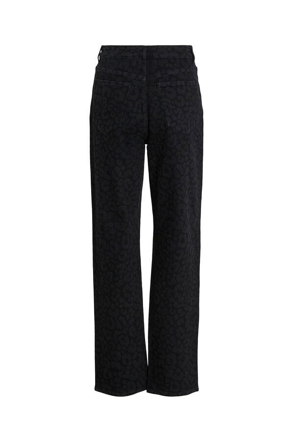 Vila Calça calça com estampa animal Preto