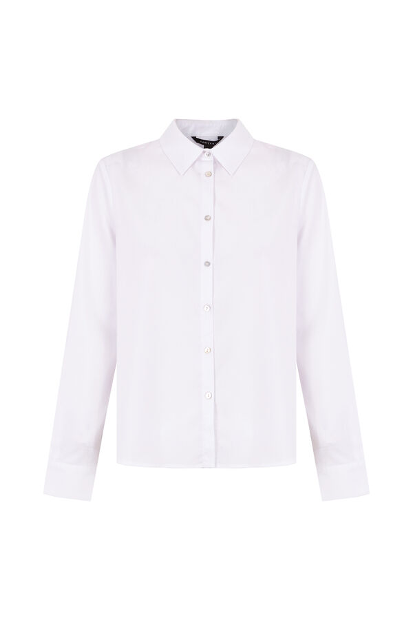 Cortefiel Poplin shirt White