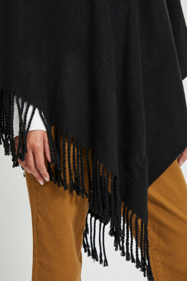 Object Poncho cuello vuelto Negro