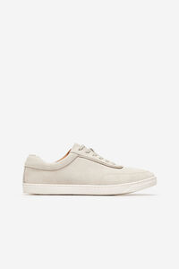 Cortefiel Basketball style leather trainer Beige