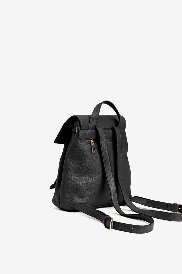 Vilanova Faux leather bucket backpack Black