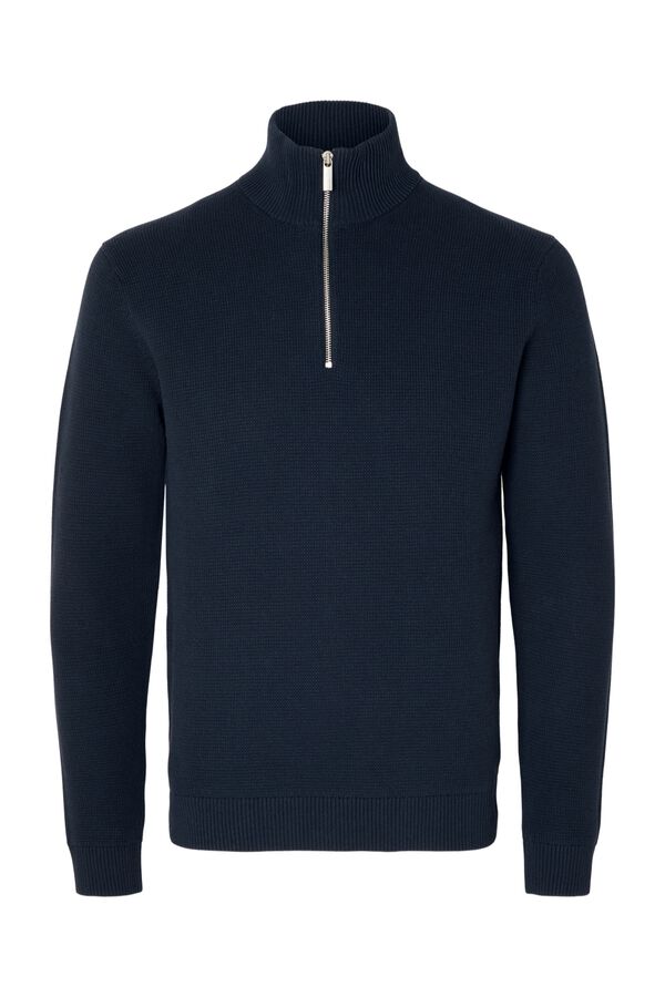 Selected Jersey de cuello alto Azul marino