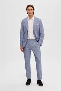 Cortefiel Checked suit trousers.  Blue