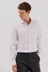 Cortefiel Easy-iron striped dress shirt Pink