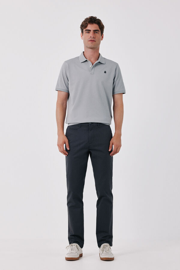 Cortefiel Piqu&eacute; basic polo shirt Grey