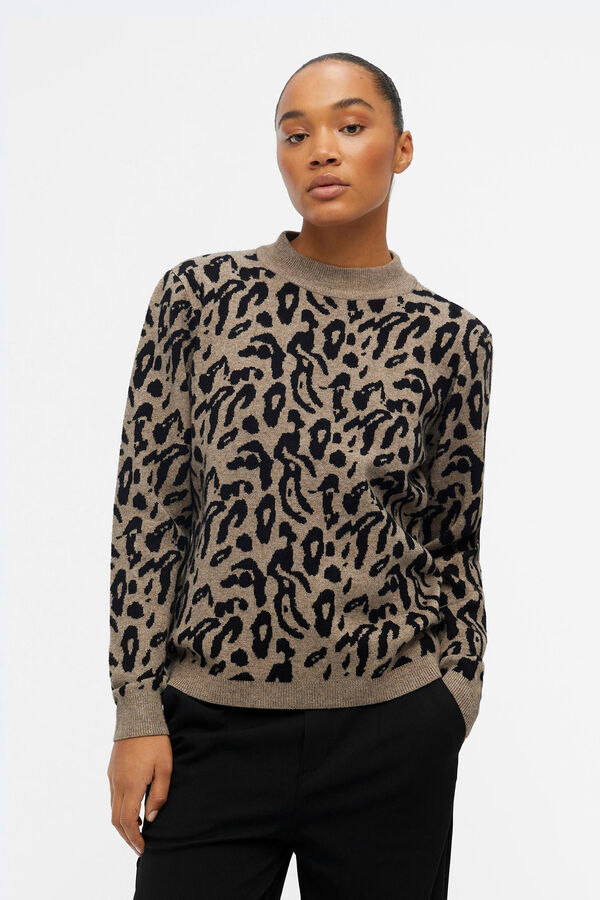 Object Ecovero jersey-knit jumper Dark brown