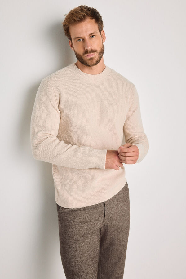 Jack & Jones Camisola regular em algod&atilde;o Tostado
