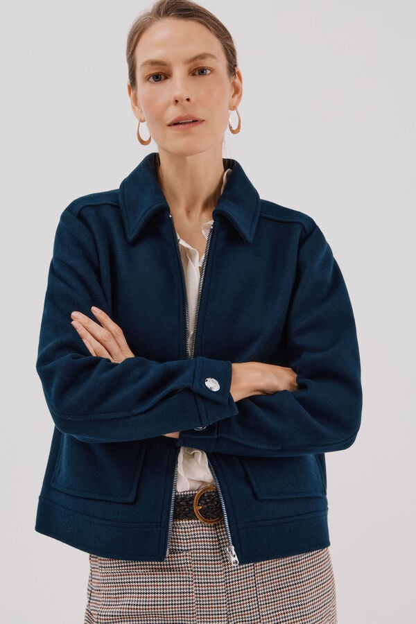 Cortefiel Hooded hood Navy