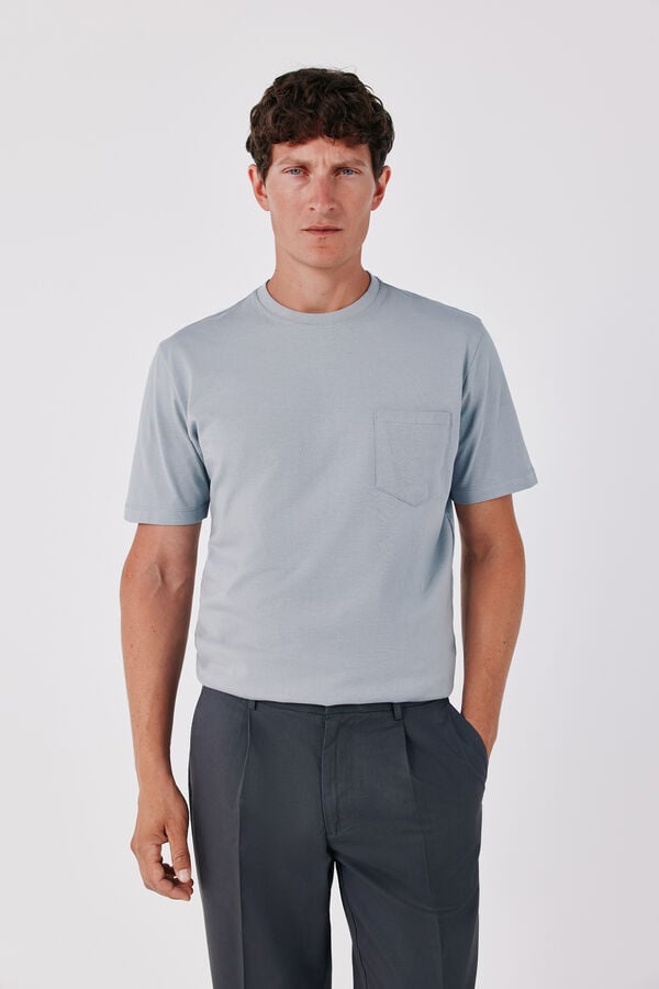 Cortefiel Basic T-shirt Grey