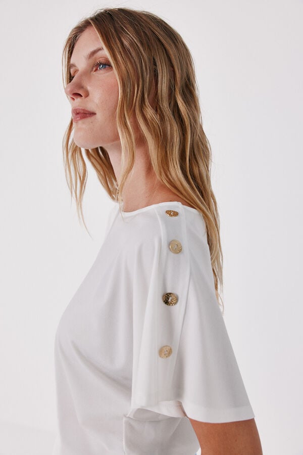 Cortefiel Fluid basic top White