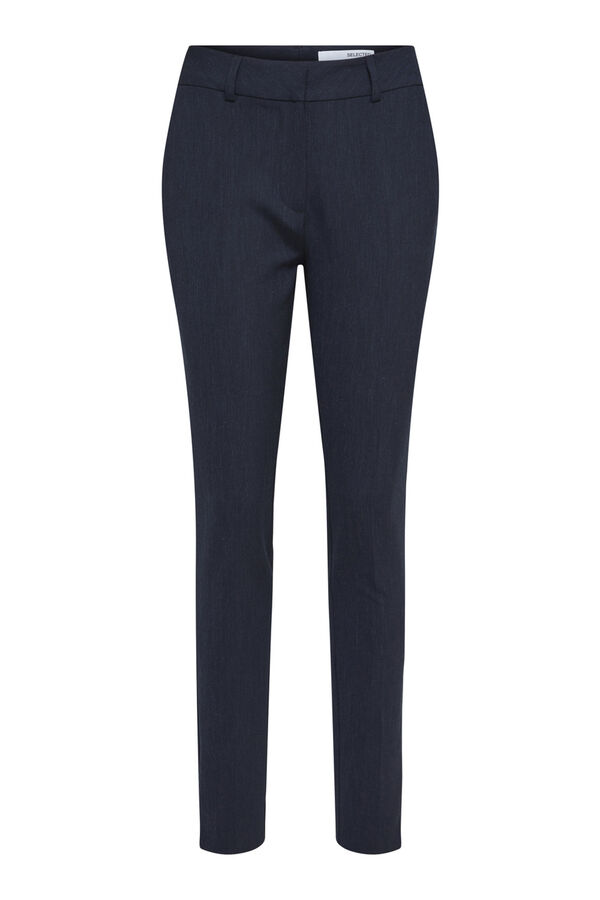 Cortefiel Slim fit suit trousers made from recycled materials.  Blue