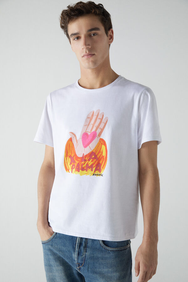 Cortefiel X LA PALMA charity T-shirt  White