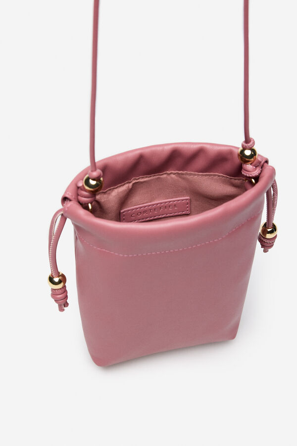 Cortefiel Gathered phone pouch Coral