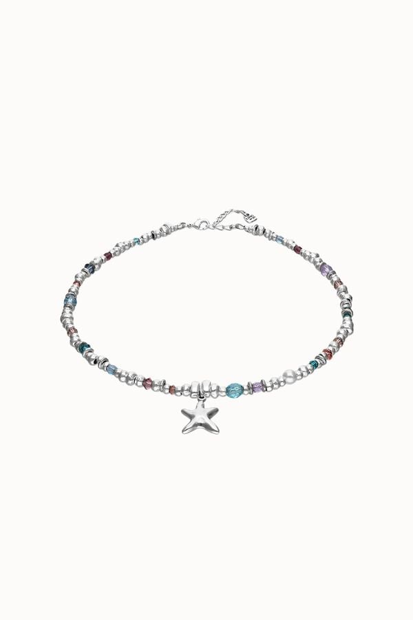 UNOde50 Colar estrela do mar de banho prateado Multicolorido