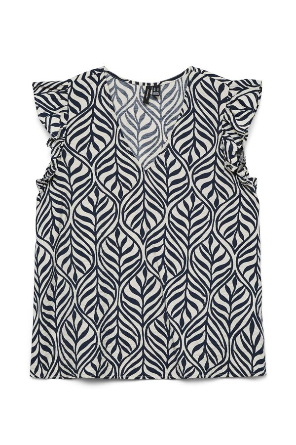 Vero Moda Ruffle sleeve blouse Beige