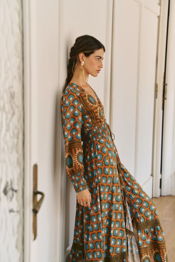 Jaase Vestido maxi Sabrina Multicolorido