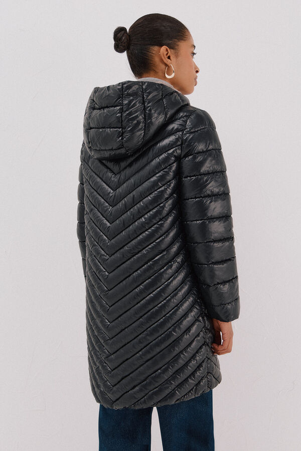 Cortefiel Reversible thermolite® anorak Black