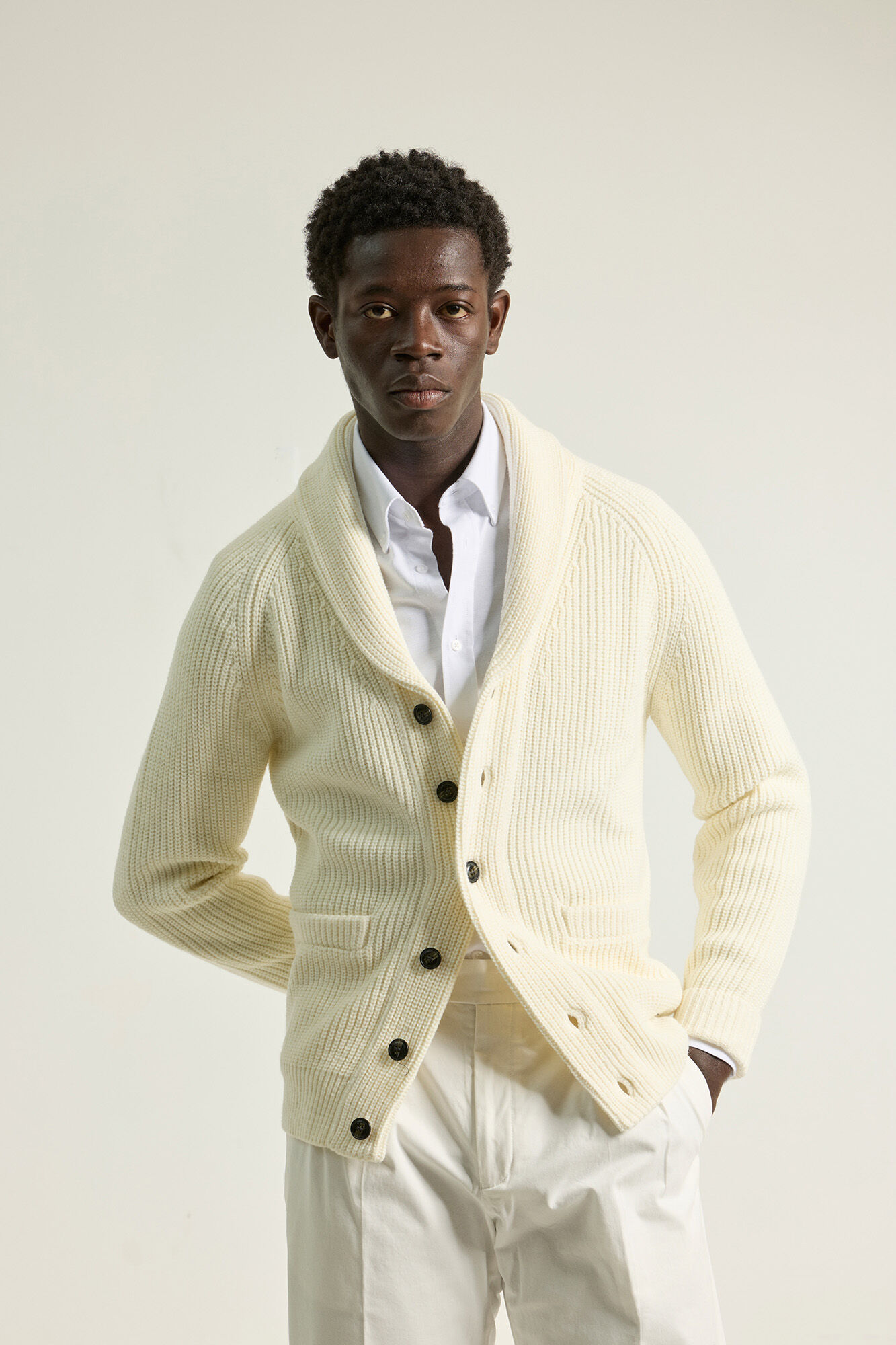 Chaqueta de punto cuello chal Cardigans de hombre Cortefiel