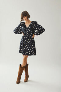 Vila Vestido curto estampado