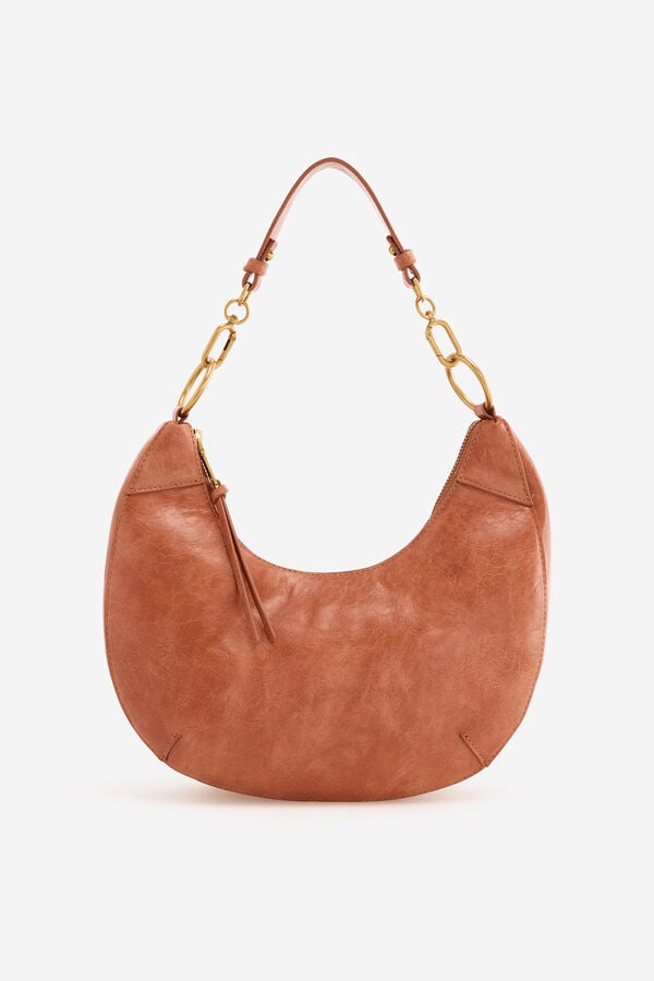 Cortefiel Stockings moon shoulder bag Orange