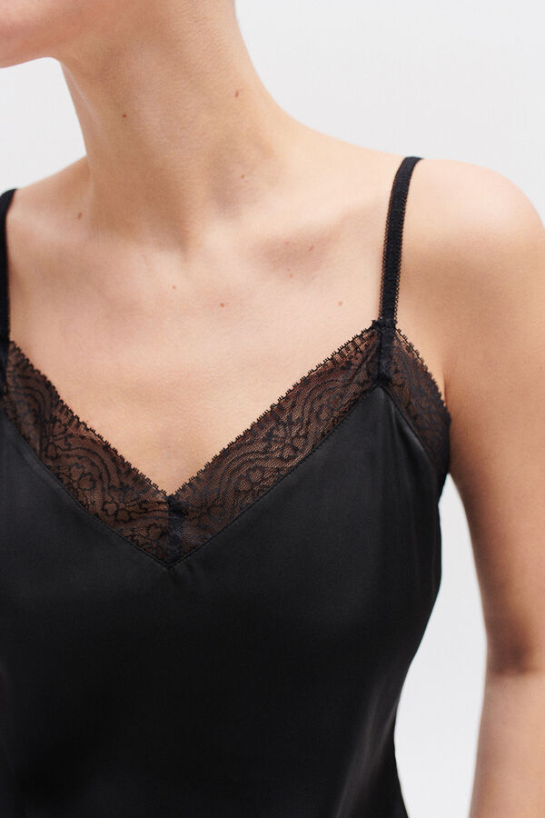 Caroll Camiseta lencera Clea Negro