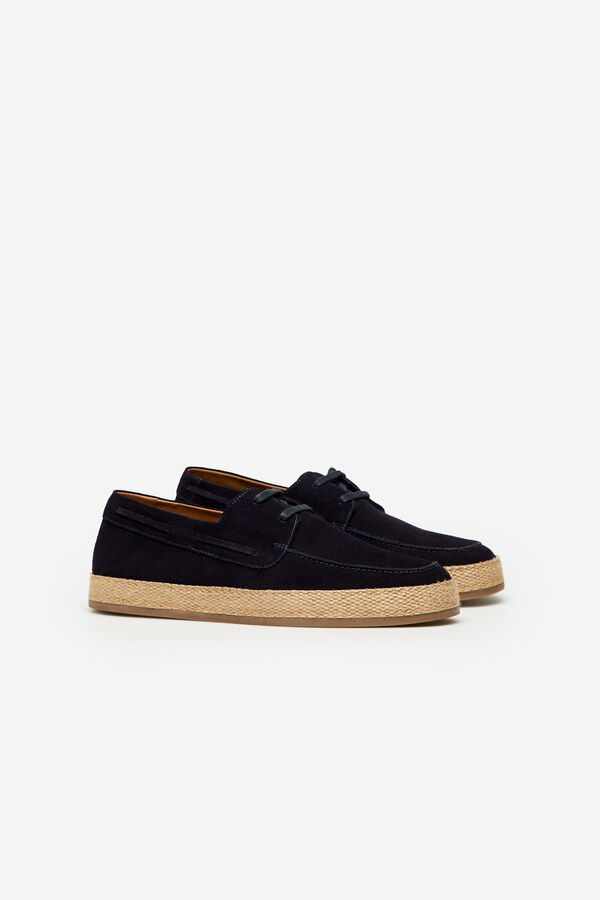 Cortefiel Deck shoes with rubber sole Navy
