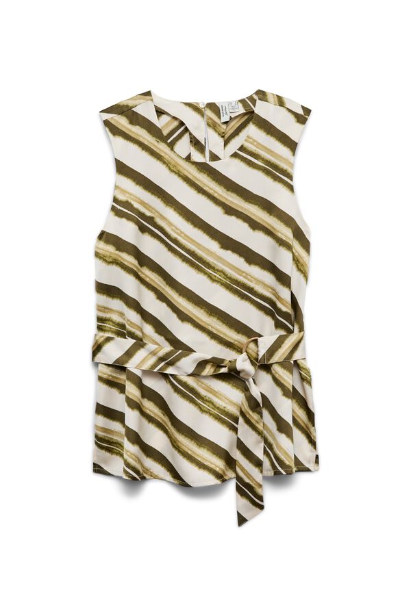 Vero Moda Top sem mangas cinto ajust&aacute;vel Verde