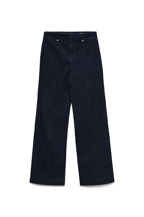Vero Moda Cal&ccedil;a larga em ganga Azul