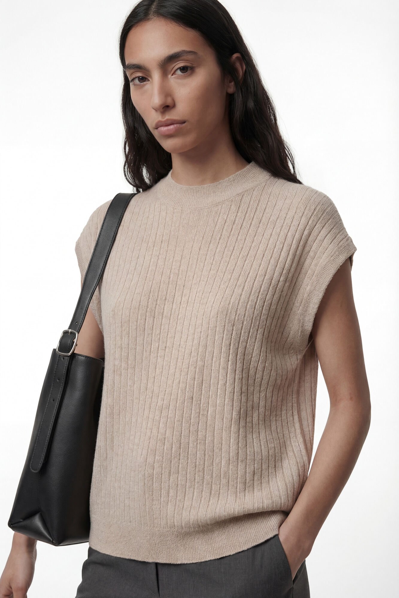 Vero Moda Blusa manga com gola alta 