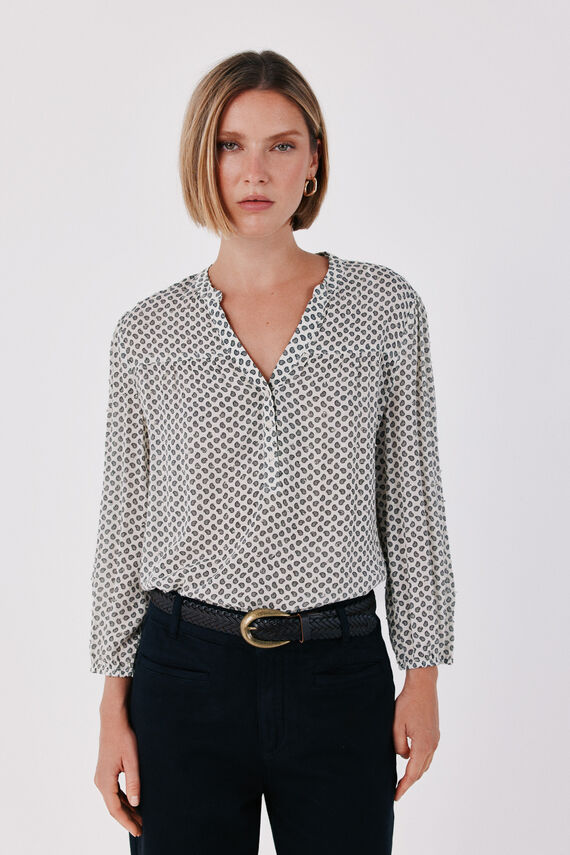 Blusa estampada fluida