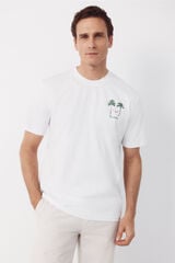 Cortefiel Graphic T-shirt White