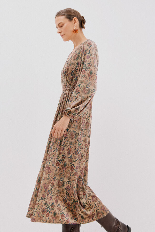 Cortefiel print velvet dress Multicolour