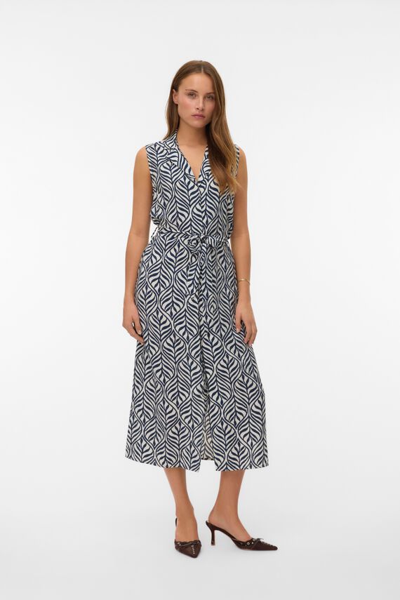 Vestido camisero sin mangas