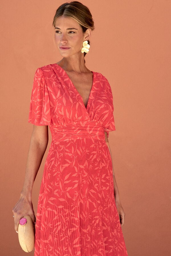 Pol&iacute;n Et Moi Vestido de convidada Roc&iacute;o Vermelho