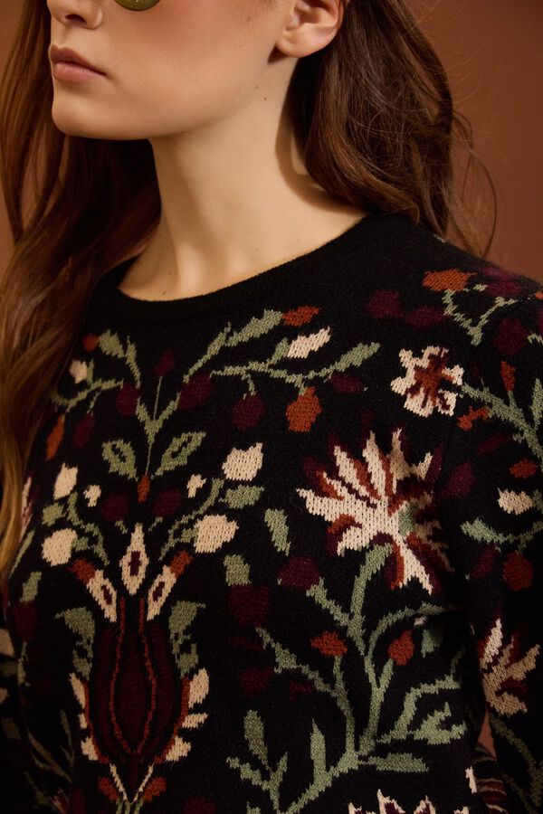 Meisie Camisola jacquard &eacute;tnica Cinzento