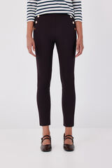 Cortefiel Legging with snaps Dark brown