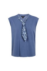 Cortefiel Scarf T-shirt Blue