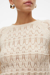Vero Moda Camiseta de punto calado manga larga