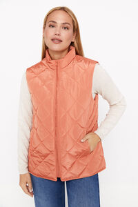 Cortefiel Ultra-fine quilted gilet Coral