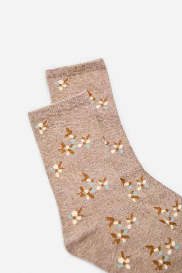 Cortefiel  pinkies flower socks  Nude